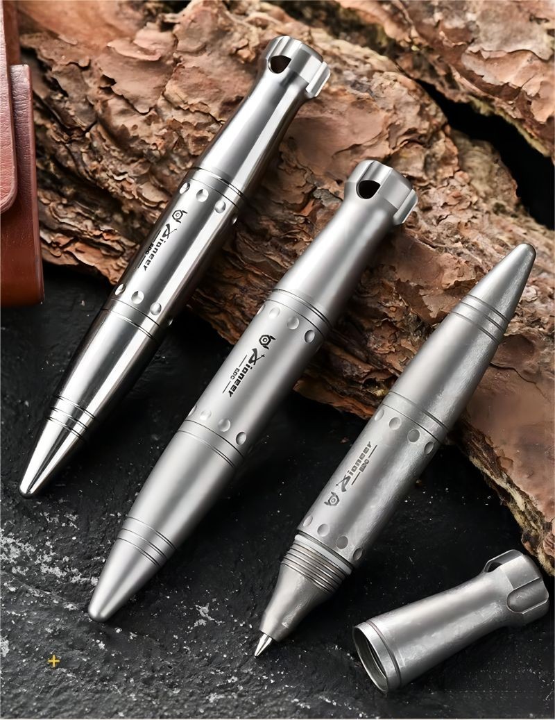 EDC Titanium Ballpoint Pen Signature Writing Pocket Pen Keychain Pen Outdoor