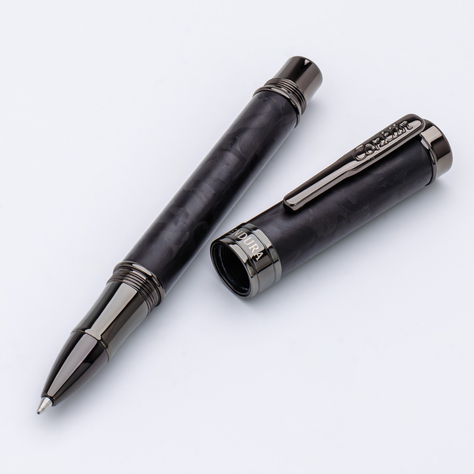 Conklin Endura Rollerball Pen in Forged Carbon Fiber with Gunmetal Trim – NEW