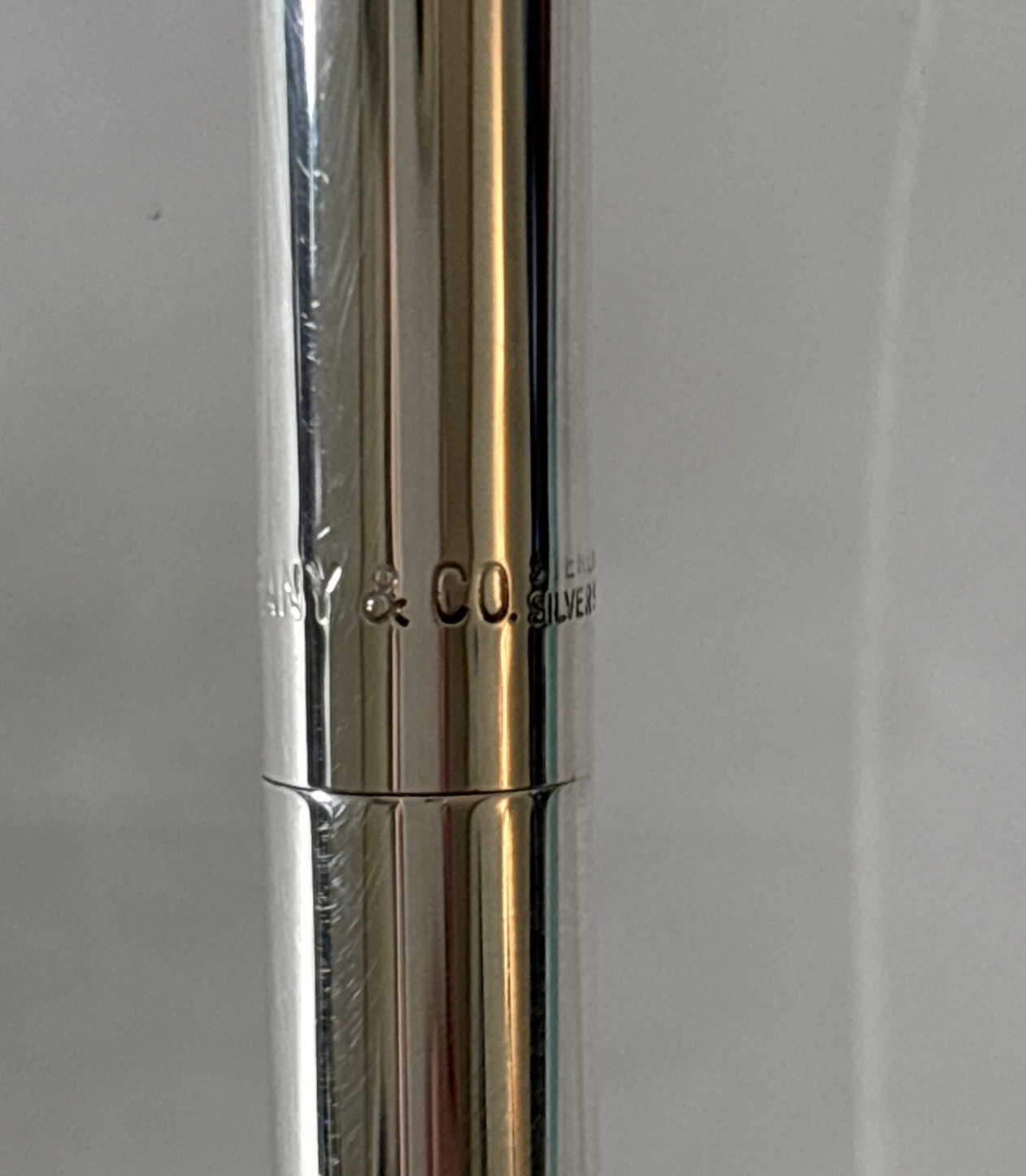 Tiffany & Co. 925 Sterling Silver Ballpoint Pen with Clover/Shamrock Charm 20g