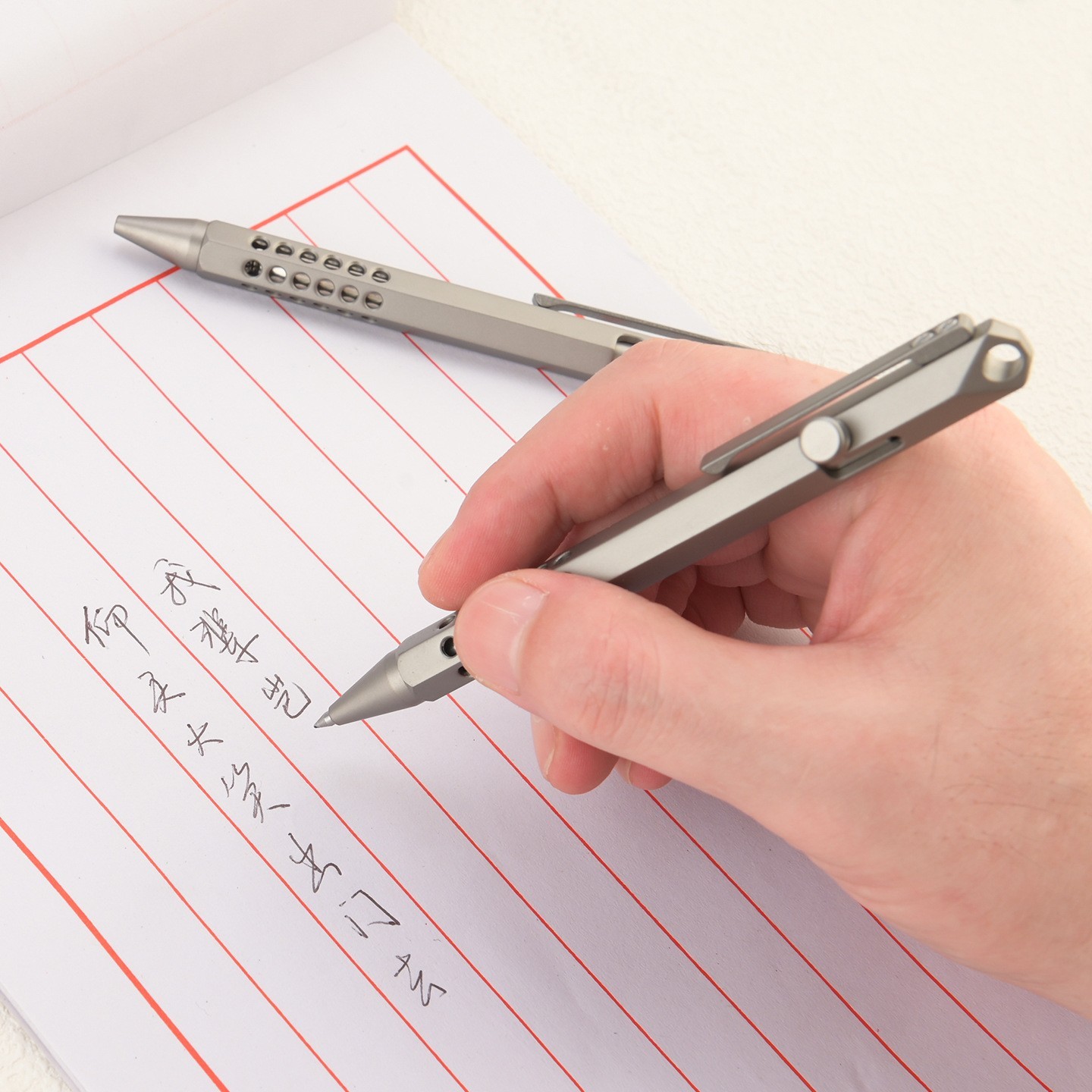 1PC Titanium Bolt Action Ballpoint Pen Pocket Pen Business Office Writing Gift