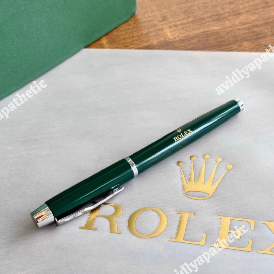 ROLEX Green Gift Set Notebook Ballpoint Pen Folding Umbrella Luxury Gift Box 💎