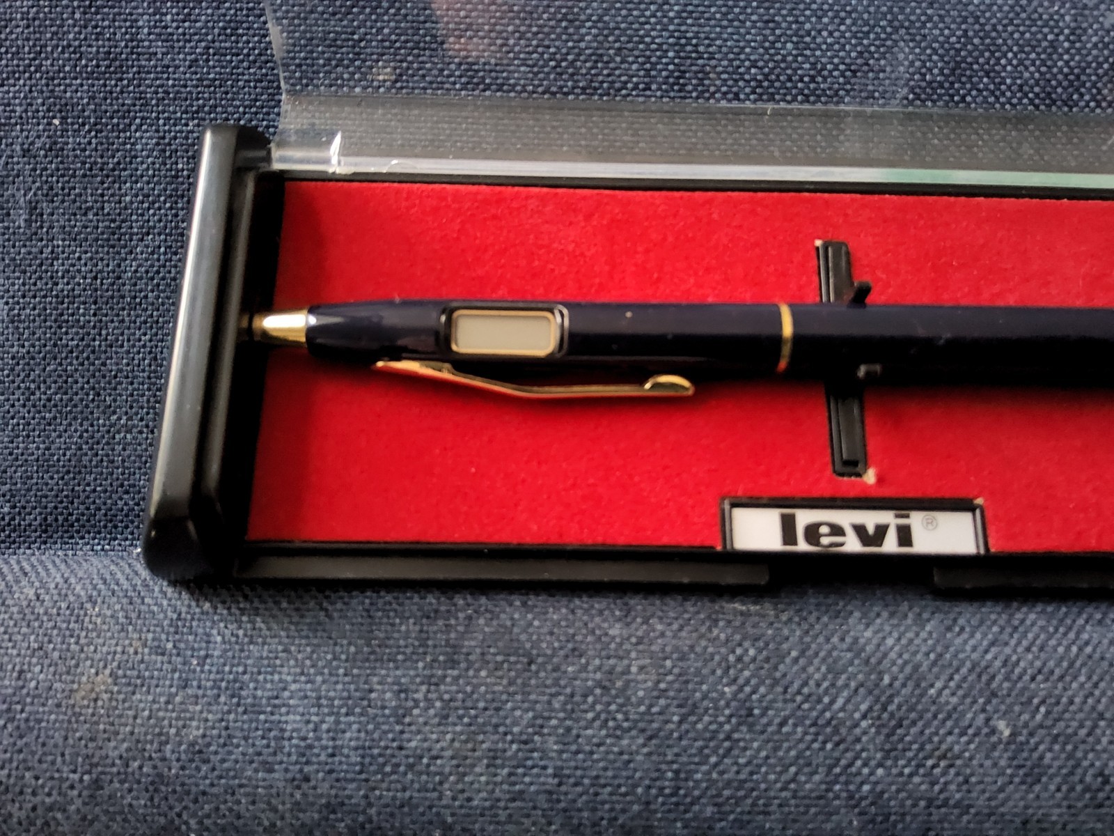 Vintage LCD Digital Clock Ballpoint Pen Retro 1980s Italy