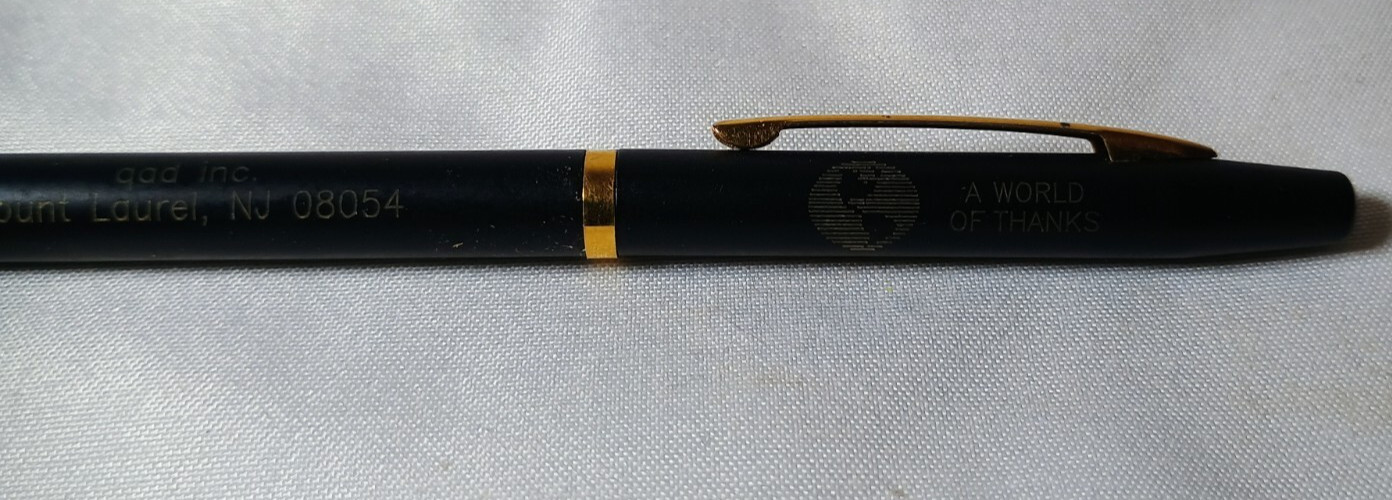 VTG – Myron Gold Trim Ballpoint Pen w/QAD Software Development Logo – SHIPS FREE