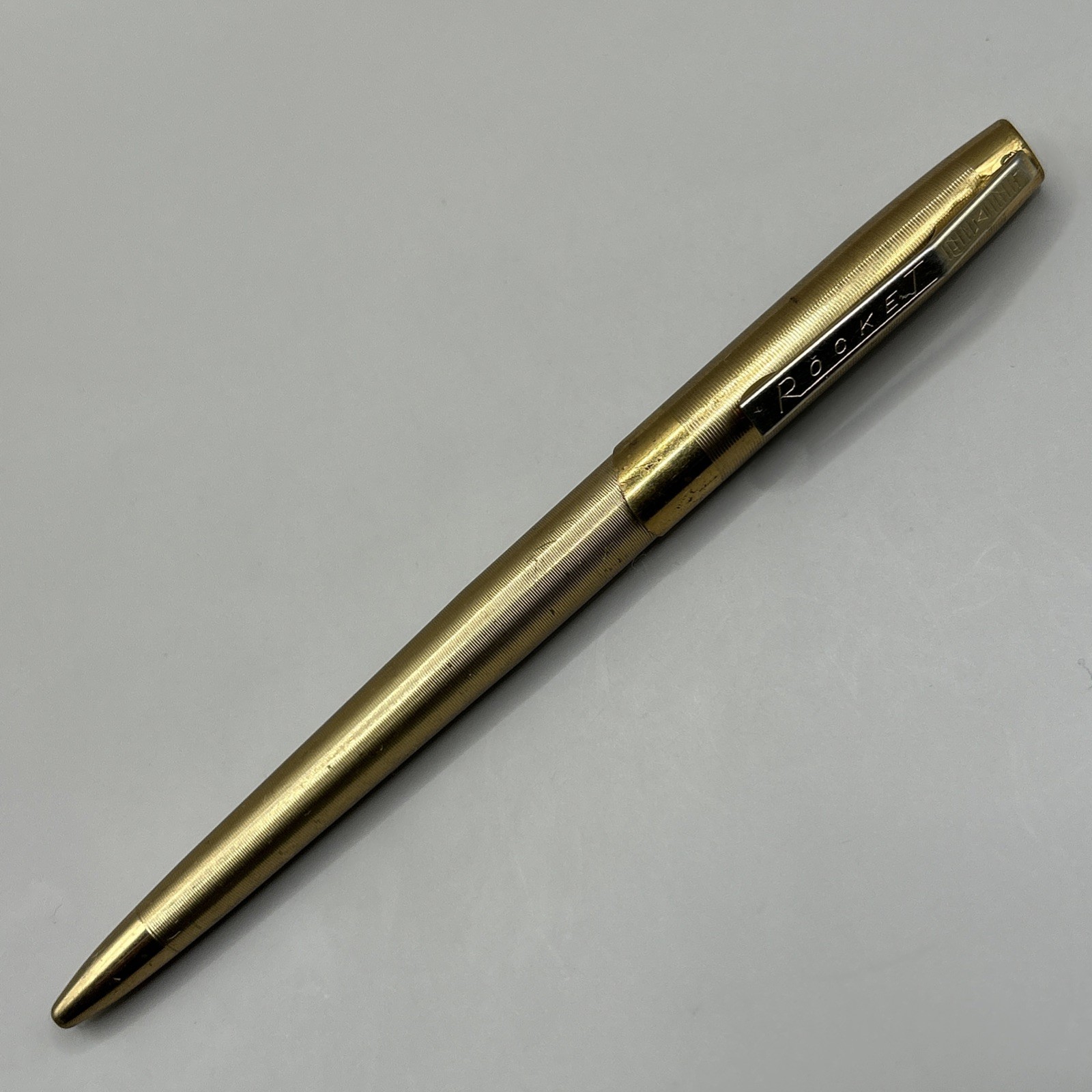 VTG Gold Tone Cap Activated ROCKET Ballpoint Pen