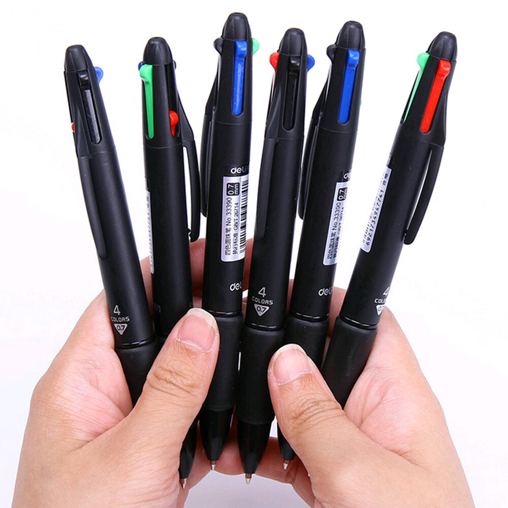 1pc 4 Colors 0.7mm Multicolor Ballpoint Pen Refill Retractable Fine Point Pens