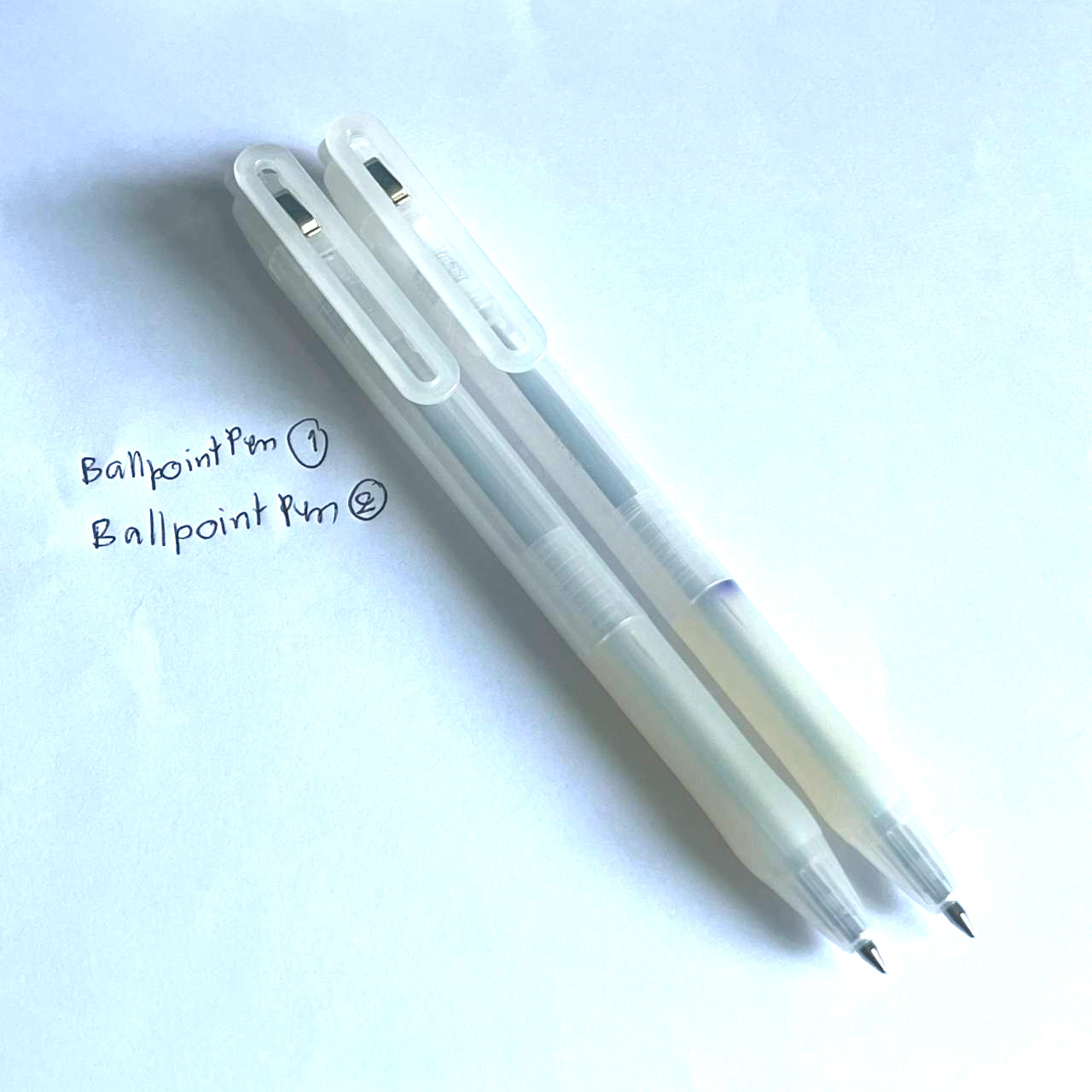 Discontinue product set 2 pcs Muji oil base Ballpoint Pen with clip 0.7mm