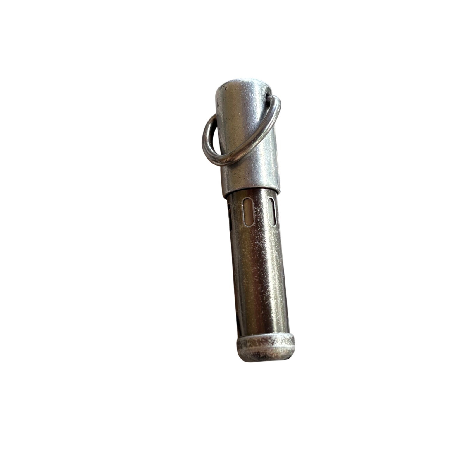 Cartier Vintage Silver Metal Mini Ballpoint Pen Keychain Pocket Accessory Logo
