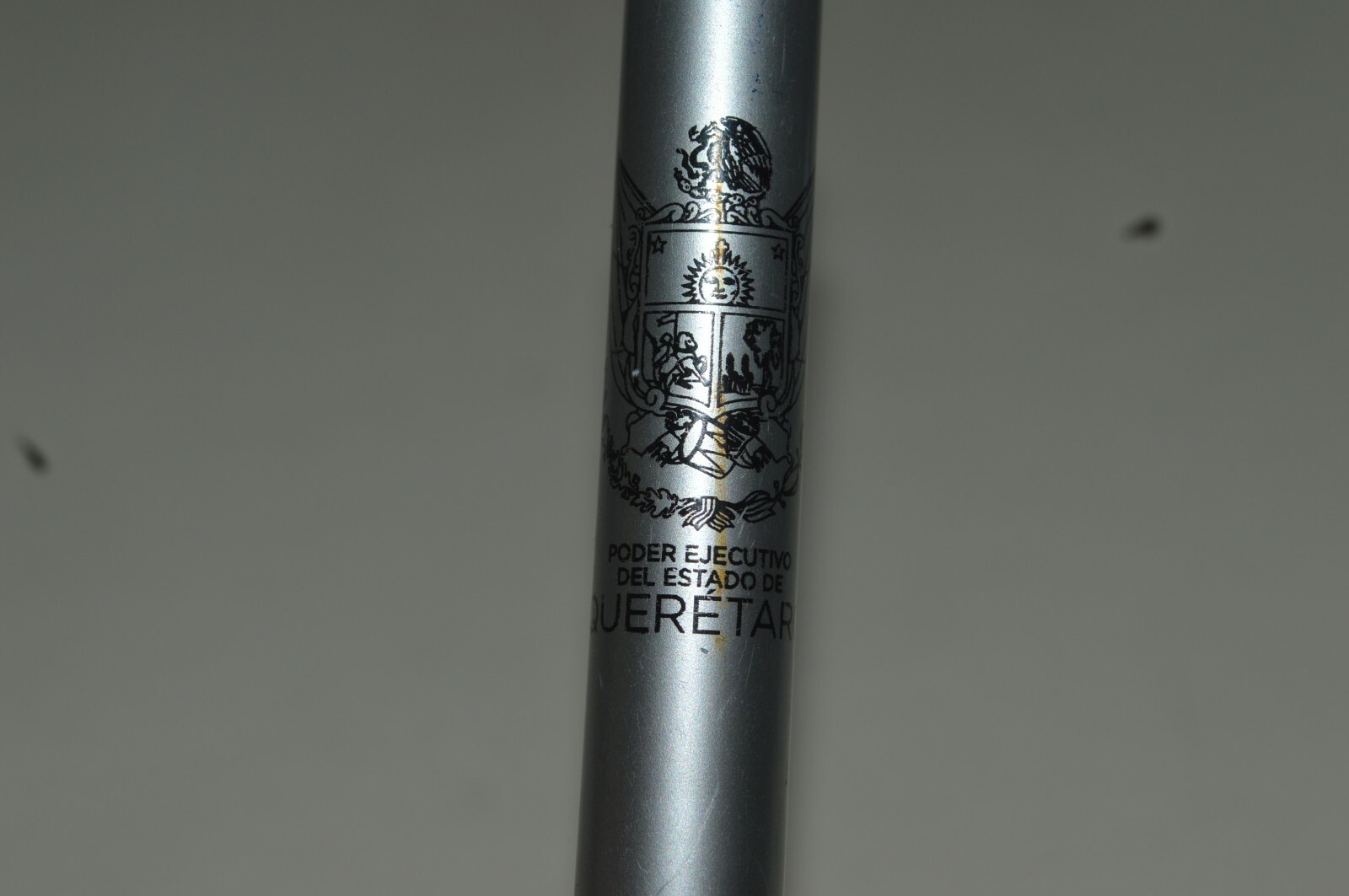 Vintage Estado De Queretaro Mexico Promo Ballpoint Pen Gray Barrel All Plastic