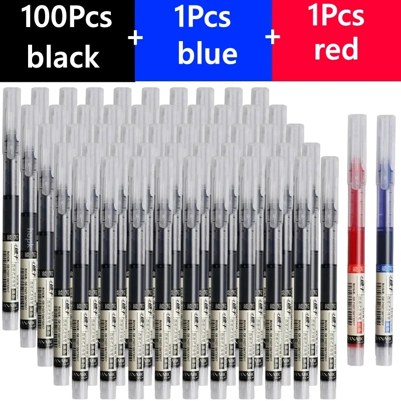 0.5mm Gel Pens Fine Point Black Blue Ink Smooth Writing Office School Supplies