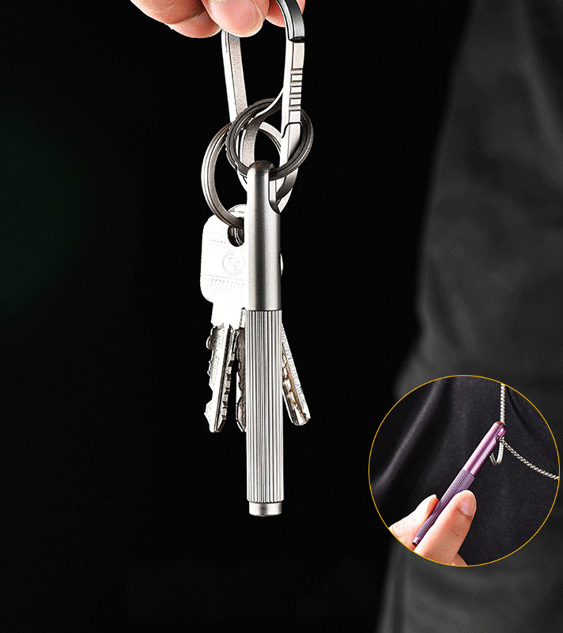 EDC Titanium Ballpoint Pen Signature Writing Pocket Pen Portable Keychain Pen