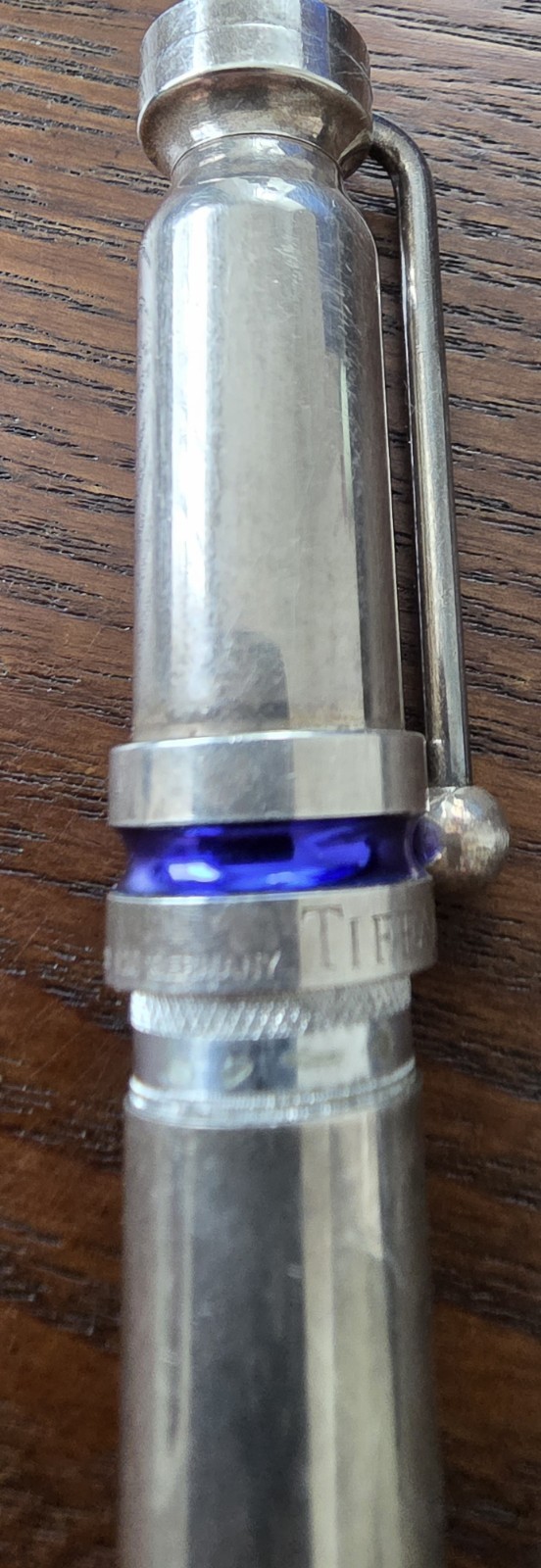 Tiffany Pablo Picasso Metal Ballpoint Pen Blue Enamel 925 Sterling Silver. Used
