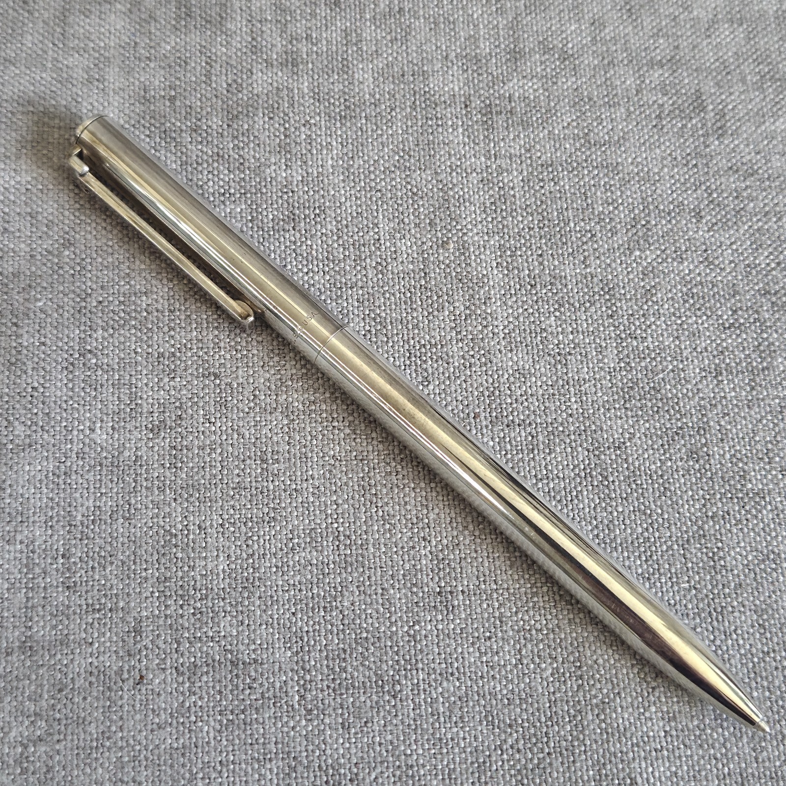 Vintage Tiffany & Co Sterling Silver Ballpoint Pen 925 USA T Clip Inscribed