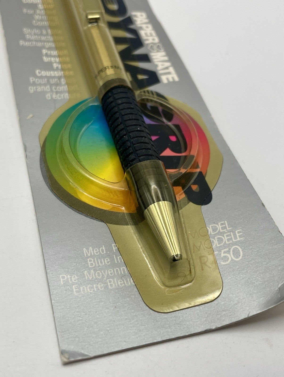1991 Paper Mate DynaGrip RT50 Ball Point Pen Medium Point Blue Ink Vintage