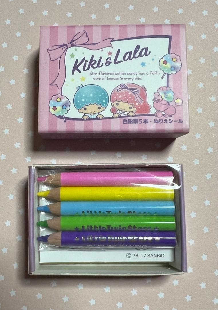 Sanrio Kikirara coloring sticker collection colored pencils mini size #5a2745