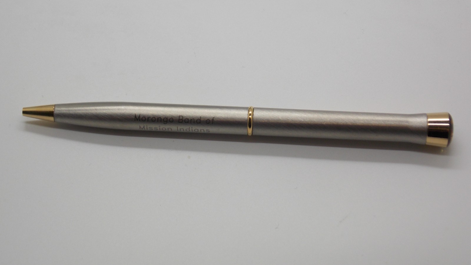 Garland Writing Pen Silver Gold Trim Heirloom «Morongo Band of Mission Indians»