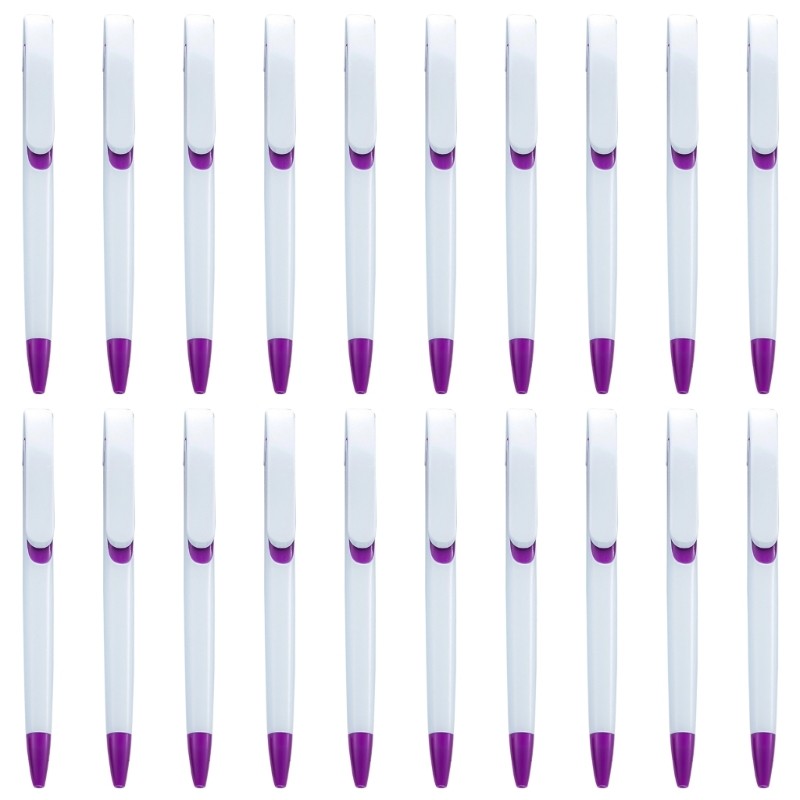 20Pcs Plastic Ballpoint Pen Office Signing Pen Retractable Ballpoint Pen