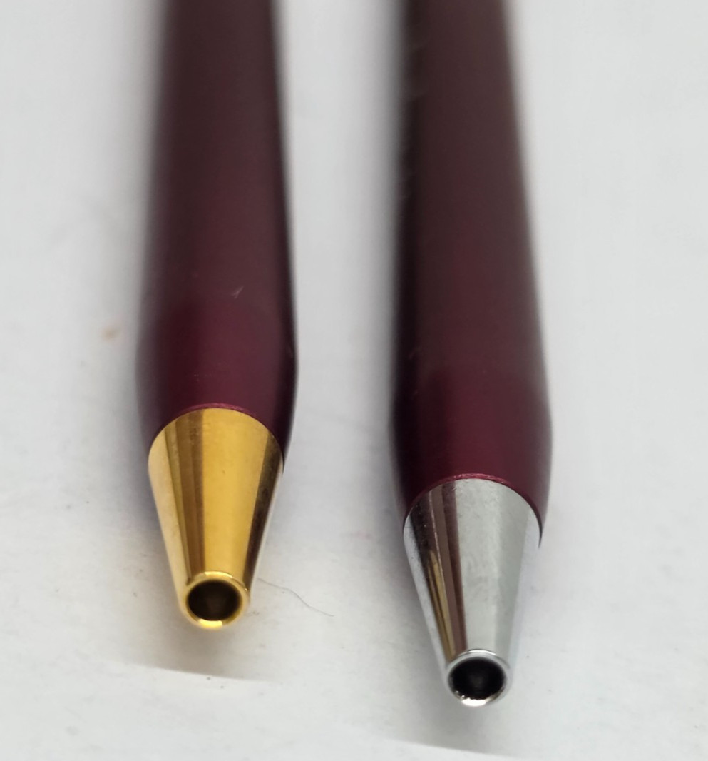 VTG Garland Heirloom Ball Point Pens Burgundy #66 Bubble Top Inter-Chem + Box