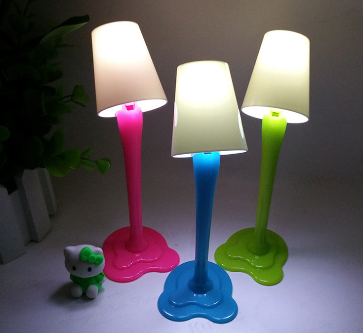 Novelty 1pc Kawaii Cute Table Lamp&Ballpoint Pen Kids School Stationery Random