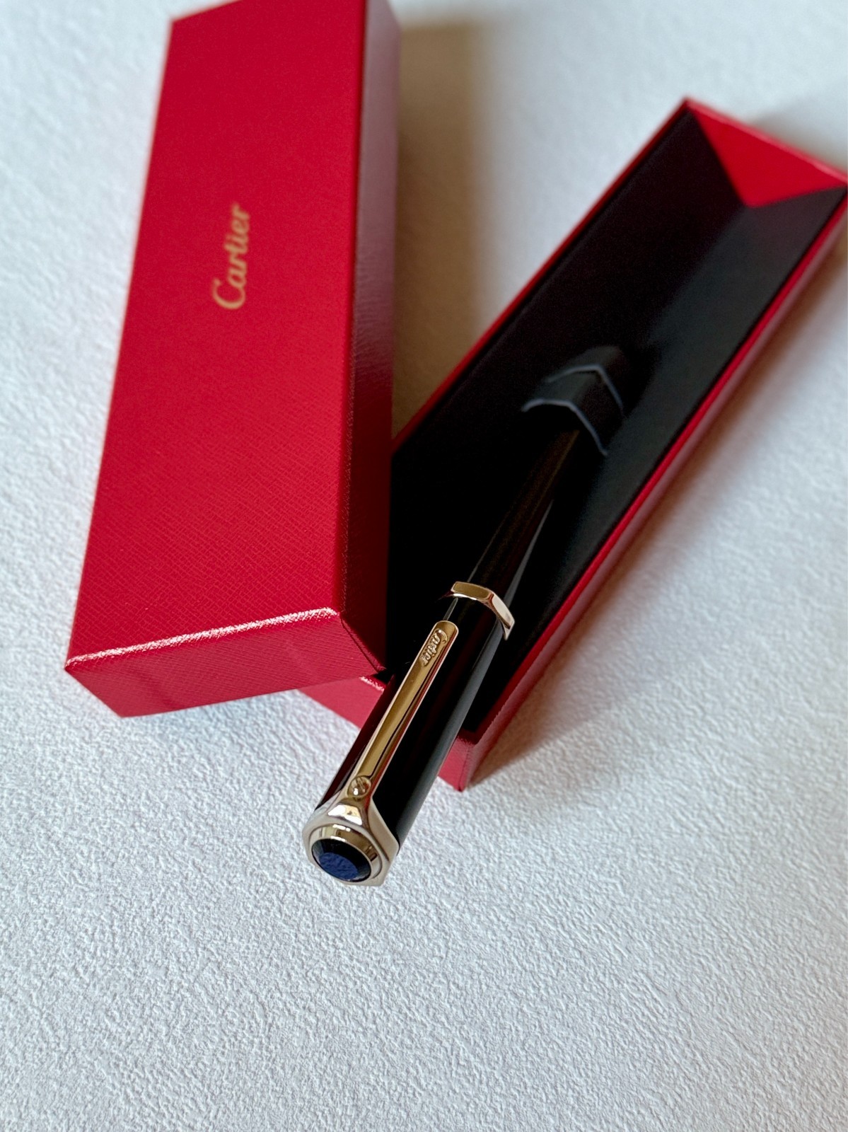 Cartier Santos Palladium-Finish Rollerball Pen – New in Box | Luxury Ad Gift