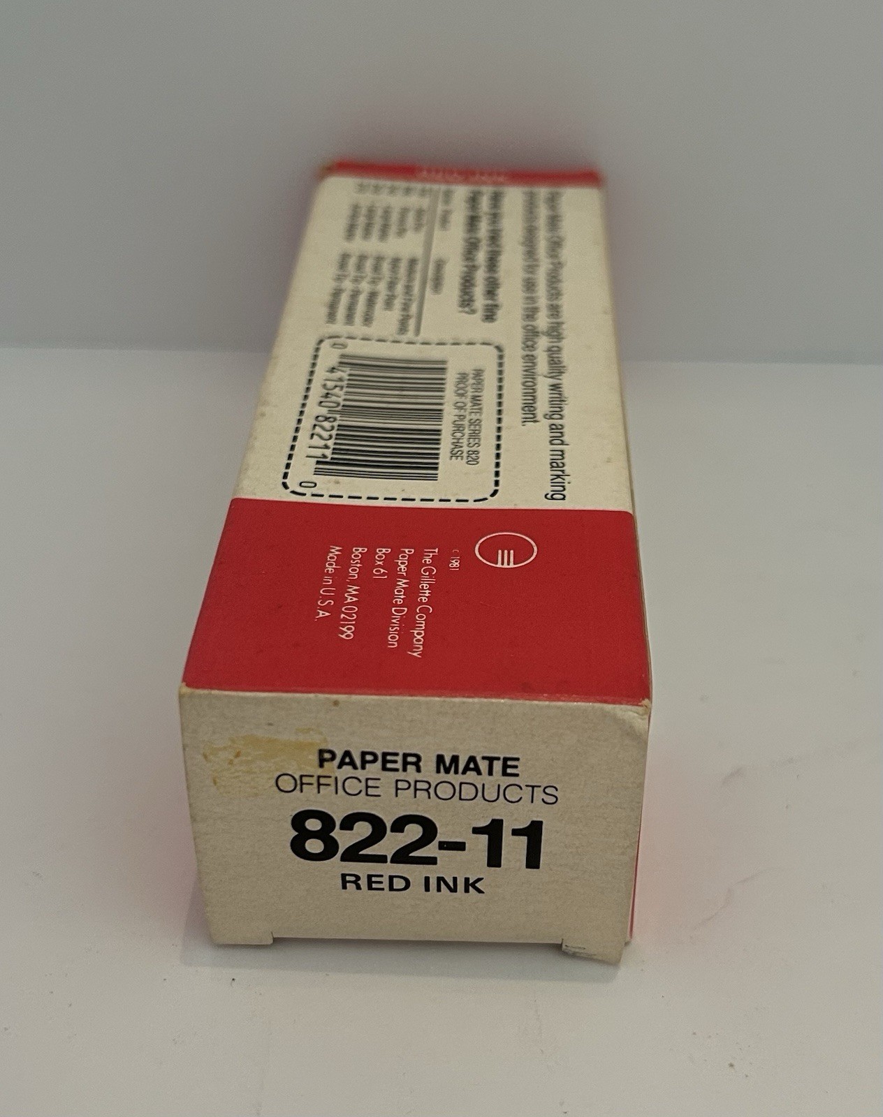 SET OF 12 ~ RED Paper Mate Extra Fine Plastic Point Pens 822-11 Paper-mate NOS