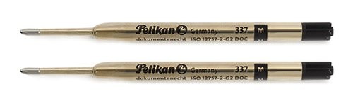 Pelikan 337 Ballpoint Pen Refill – Black Medium Nib (M) Set of 2