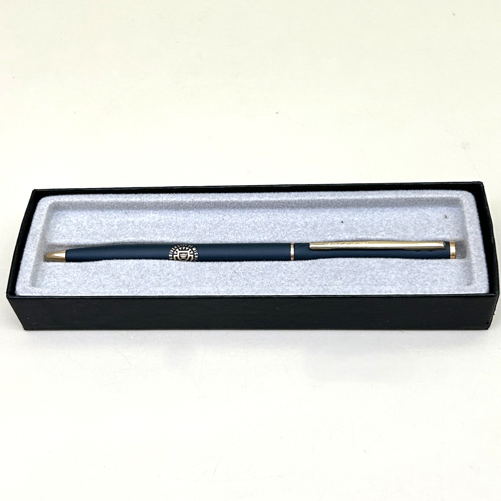 Kwik Klik Slim Ballpoint Pen Collegiate University of Michigan Drk Blue and Gold