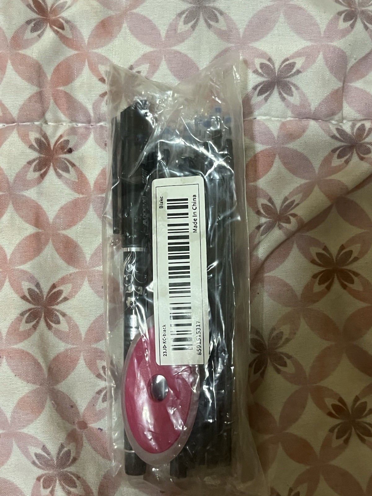 🩵Erasable Ink Pen Set – Black Pen + Refills + Pink Eraser