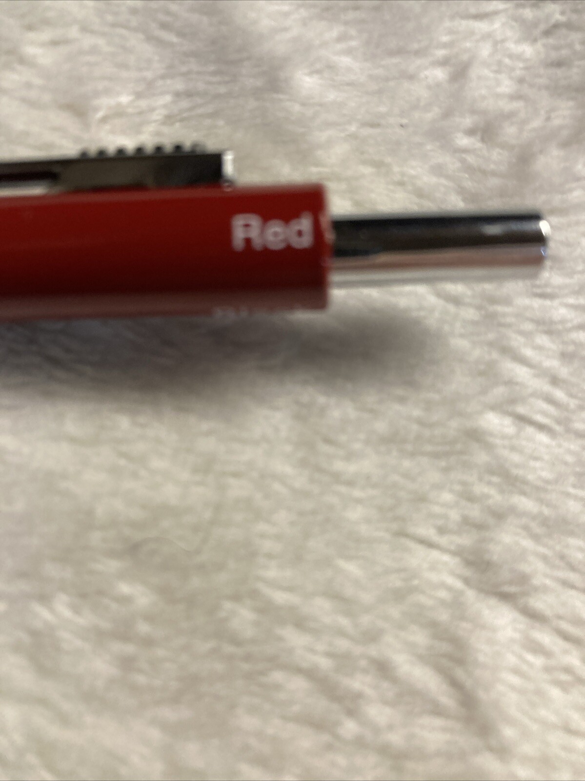TSML. 4 In 1 Pen Blue, Black, Red Ink, And 0.5 Pencil Red Barrel