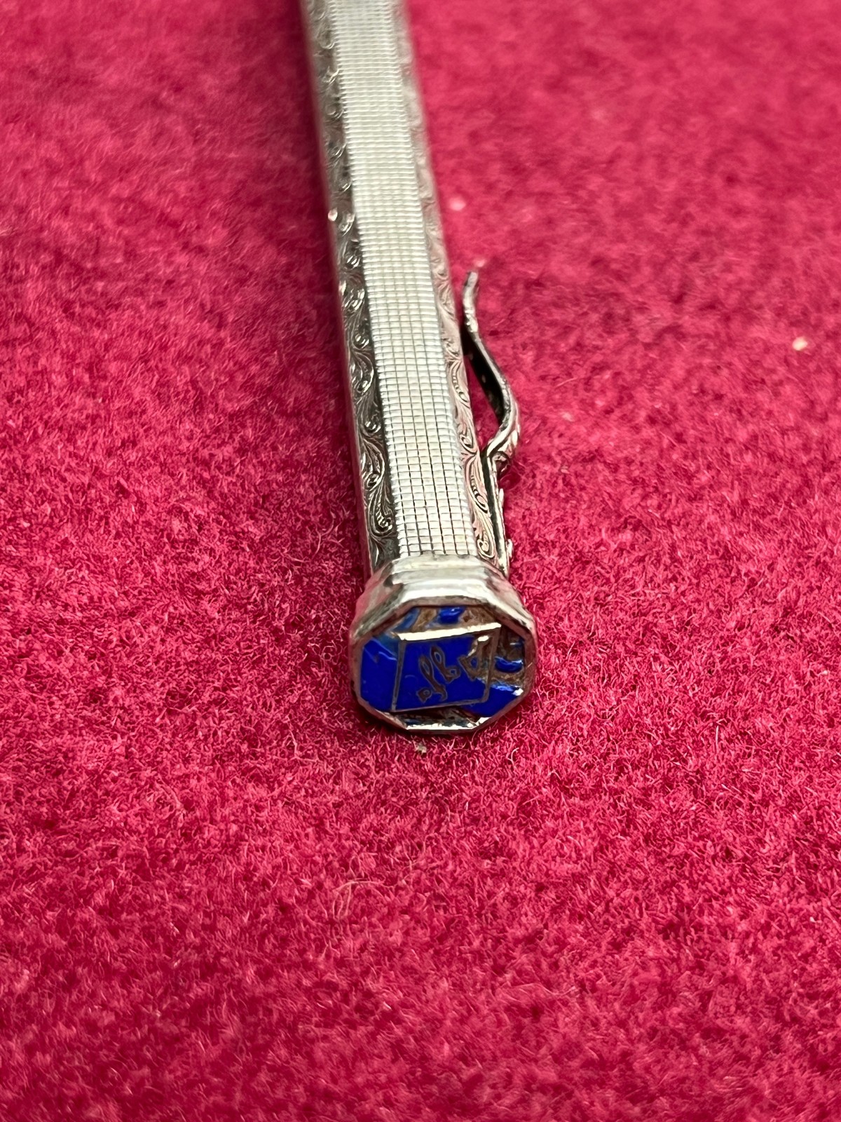 Vintage Agfa German .835 Solid Silver Pencil Engraved 4.3″