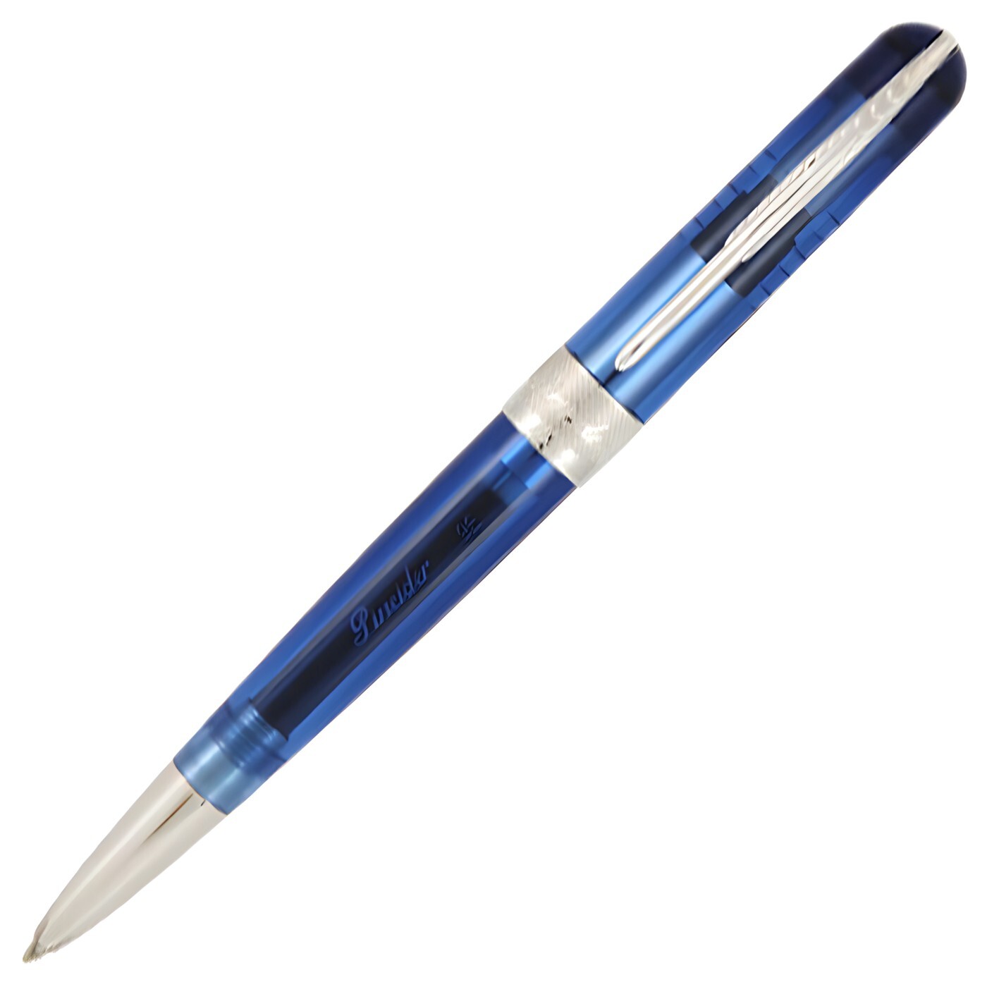 Pineider Avatar Ultra Resin Demo Ballpoint Pen, Sky Blue, New, Made In Italy