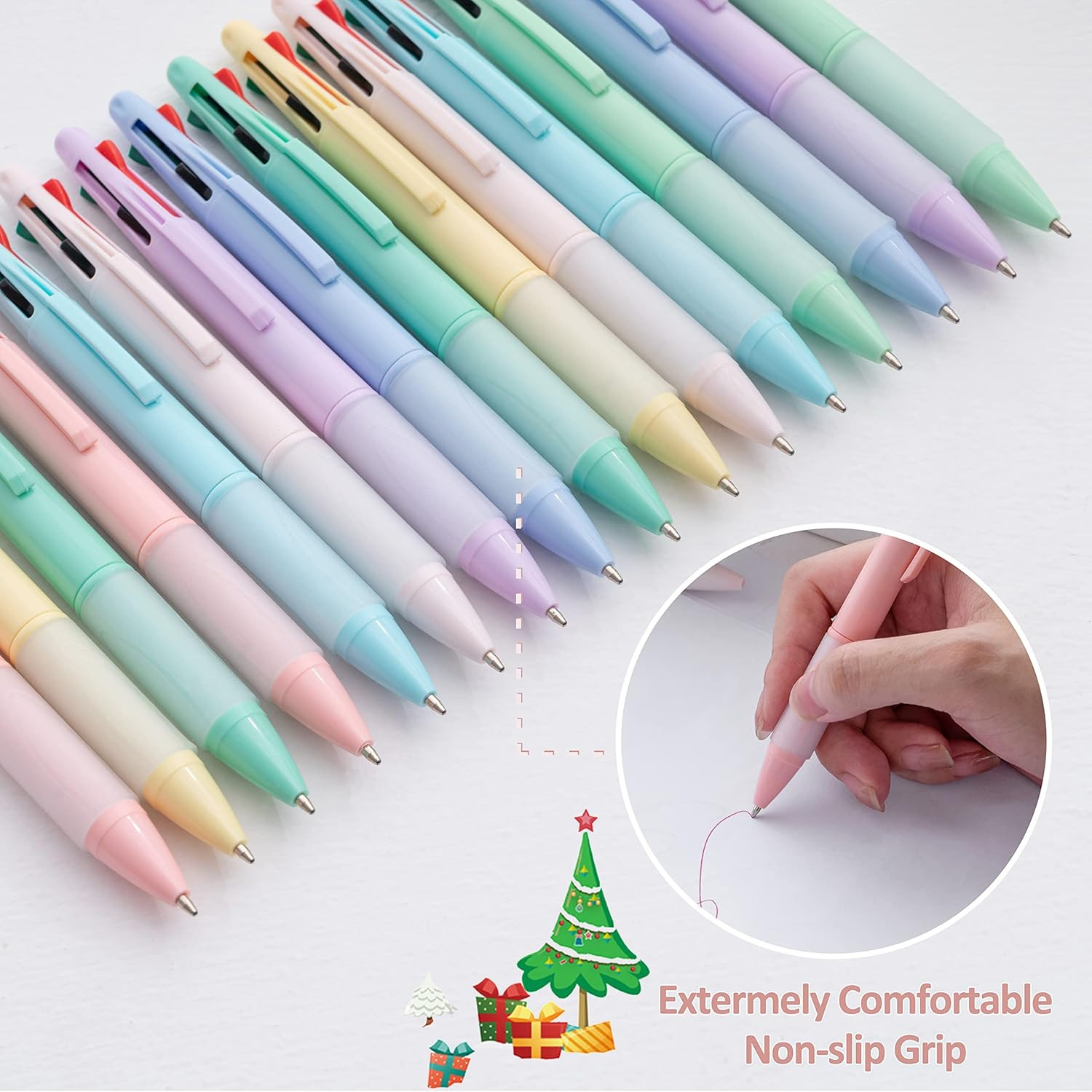 Multicolor Ball Point Pens 4-in-1 Colored Pens (1.0mm) Assorted Inks 4-Color Bal