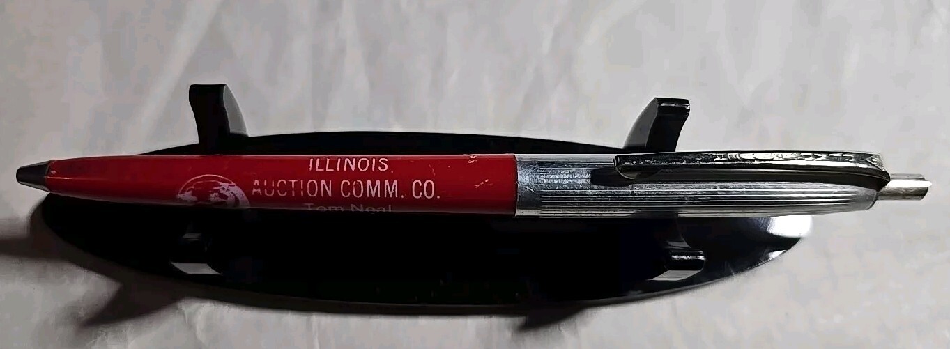 VTG Ball Point Pen Illinois Auction Comm. Co. Paris Illinois