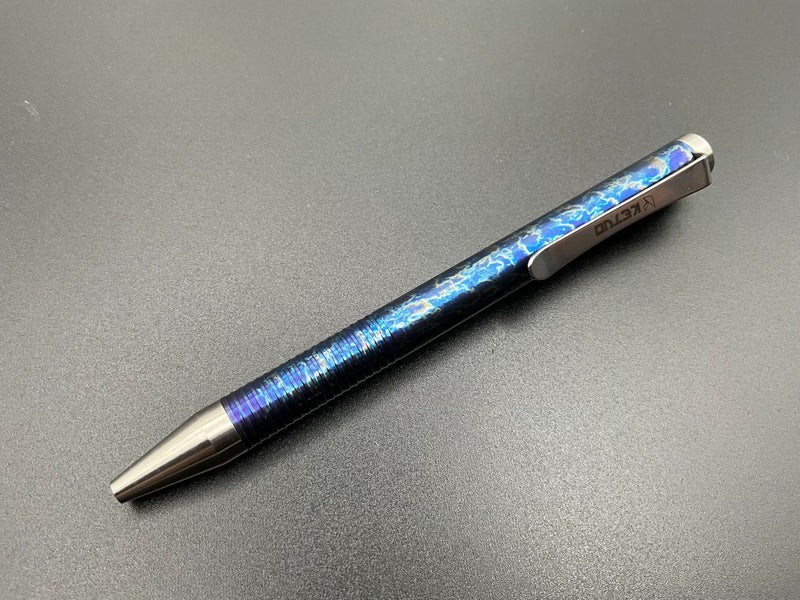 Ketuo Halo Bolt Action Pen Lightning Strike Titanium With Pocket Clip 4.88″