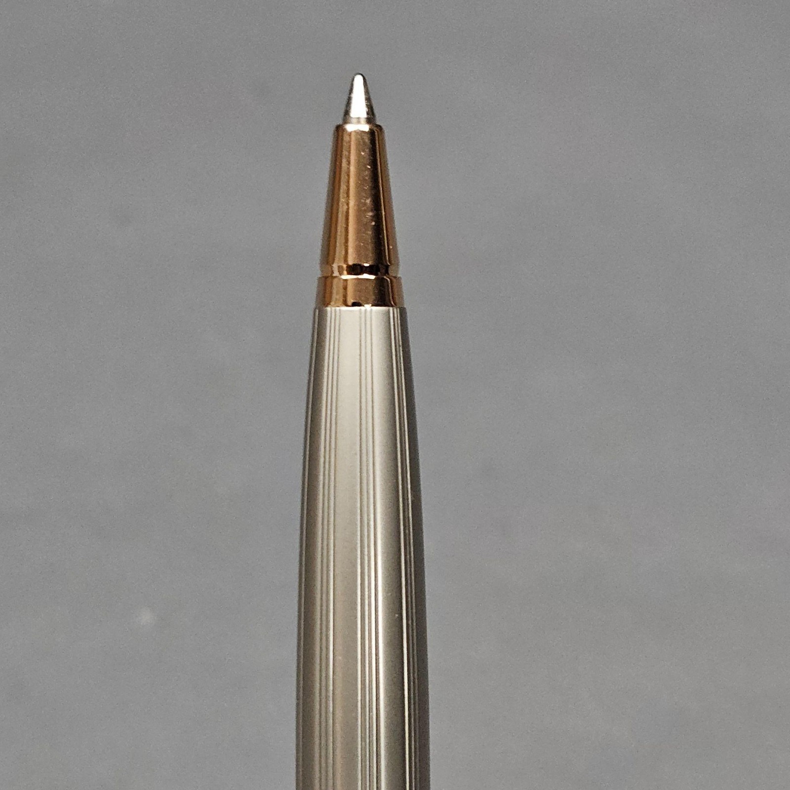 Retro 51 1951 MBP212 Nickel Ballpoint Pen Gold Trim Black Ink Wood Case Taiwan