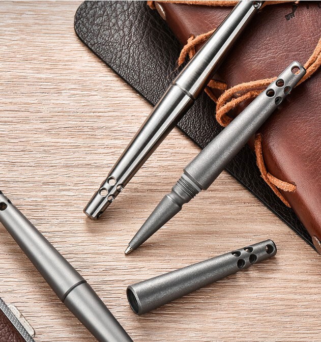 Titanium Alloy Ballpoint Pen Business Tactical Pen Office Stationery Outdoor EDC