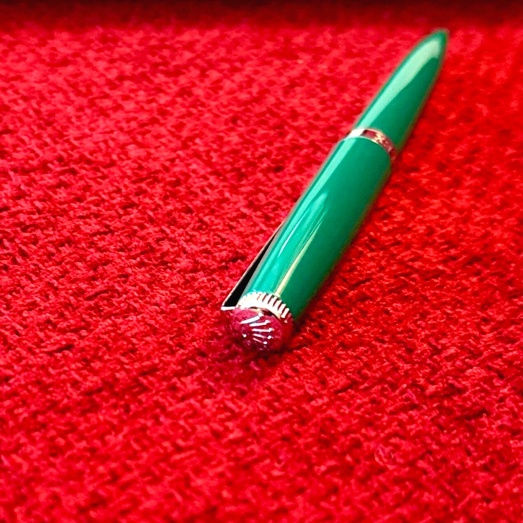 ROLEX Green Emerald Emblem Twist Ballpoint Pen AD VIP Gift