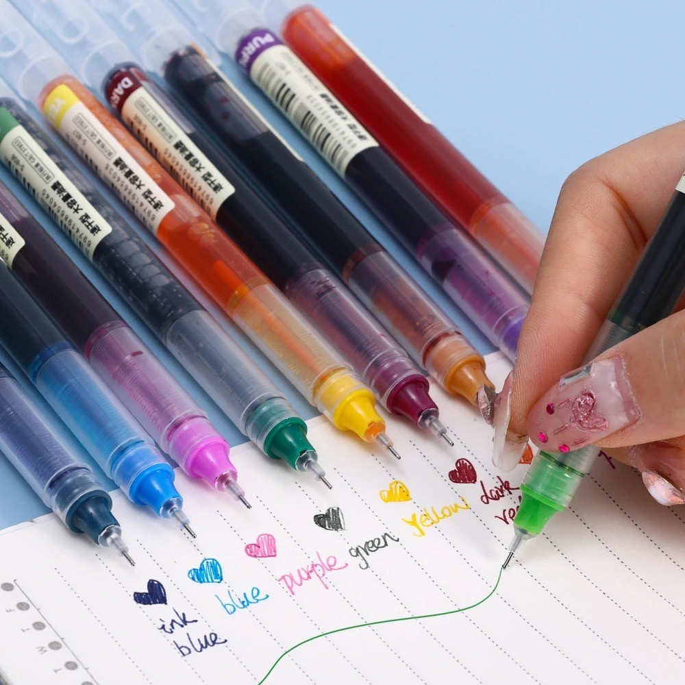 20pcs Gel Ink Pens 0.5mm Black Blue Red Needle Tip School Office