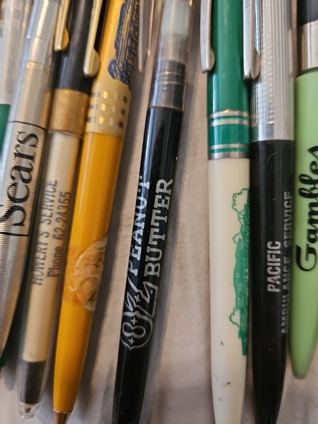 Lot of 15 Vintage Advertising Ballpoint Pens Branded Rare+ Bic Clic