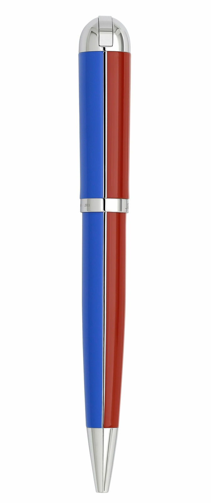 Xezo Visionary Red & Blue Enamel Twist-Action Ballpoint Pen. Handmade. LE 500