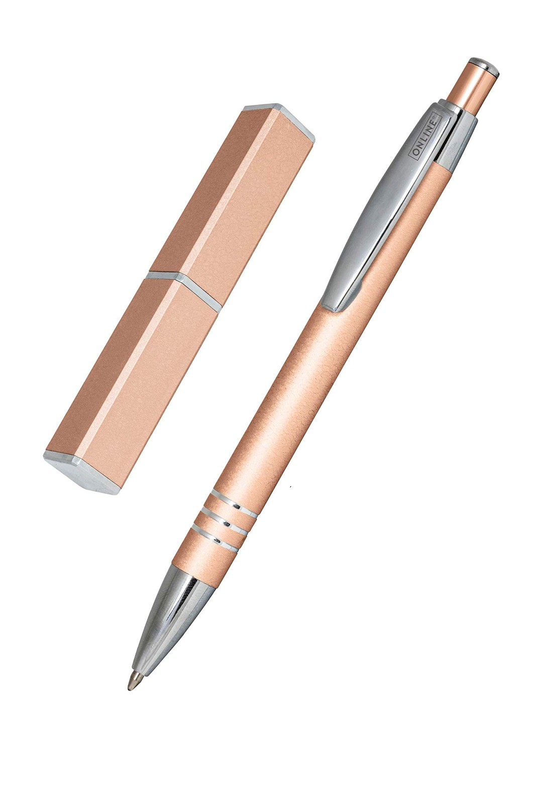ONLINE Ballpoint Pen, Oil-Based, Graphite, Rose Gold, 43028
