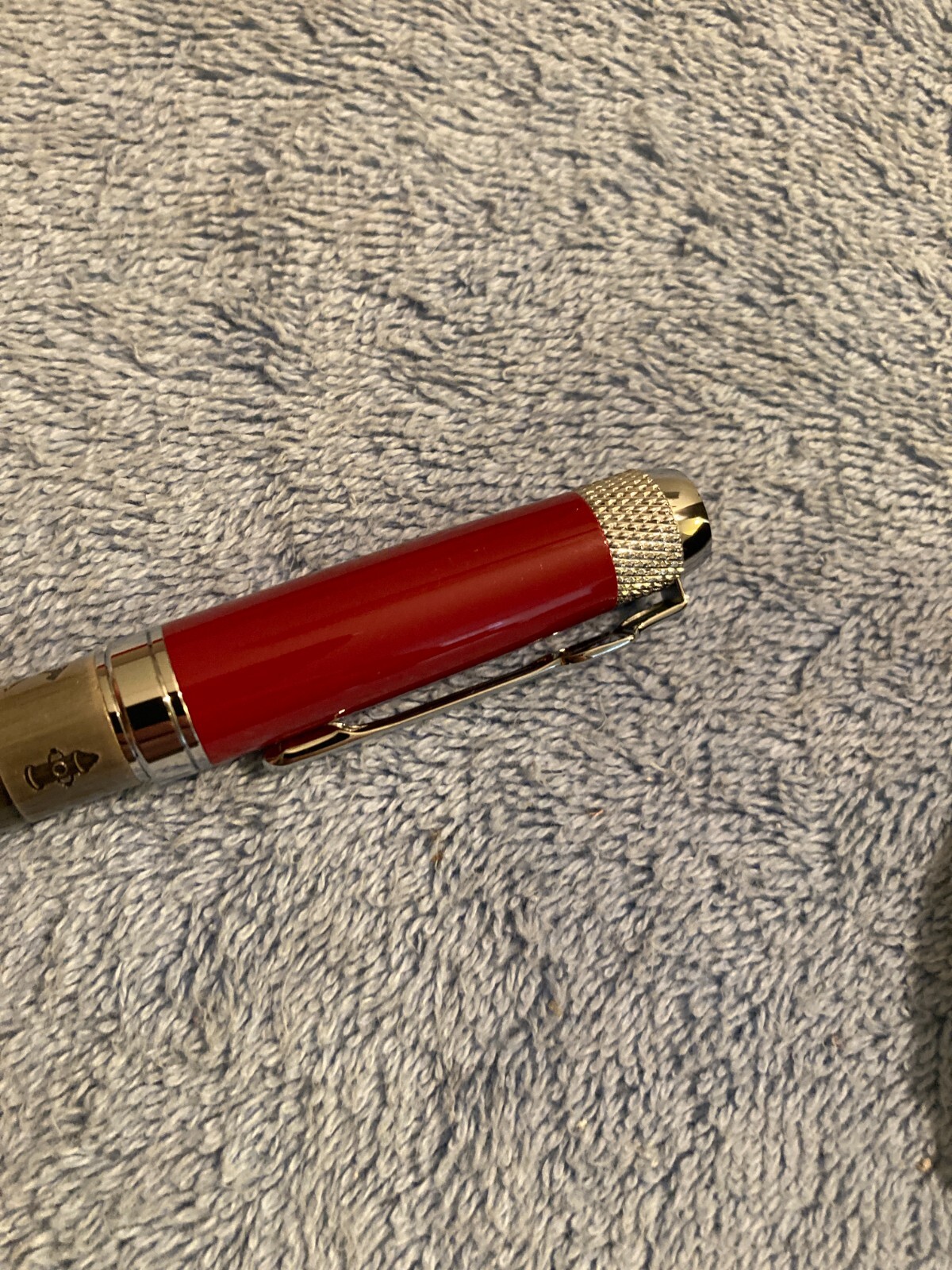 NEW Fire Dept. Black Ink Ballpoint F.D. Ballpoint Pen Red Cap
