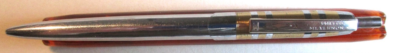 Vintage Ball Point Pen – Two-Toned Chrome Unipeco Brand
