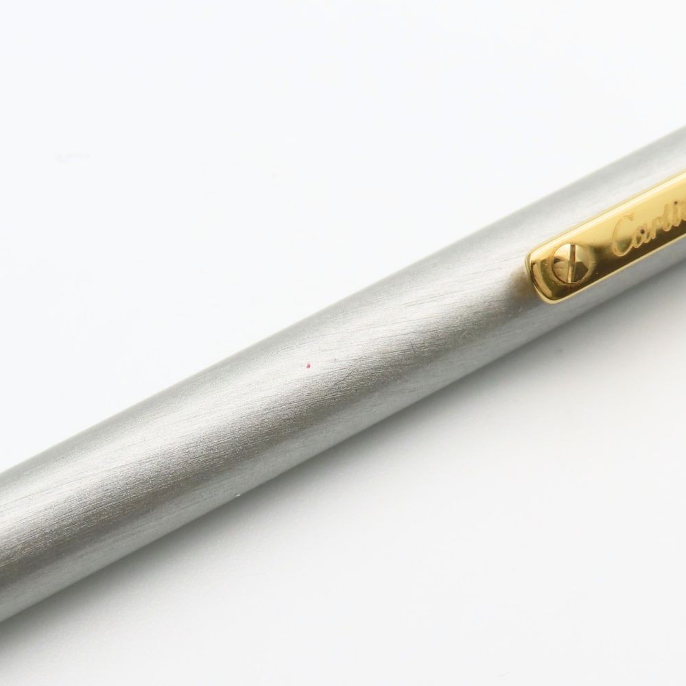 Cartier Santos de Cartier ST150192 Ballpoint Pen Silver Gold Twist Unisex
