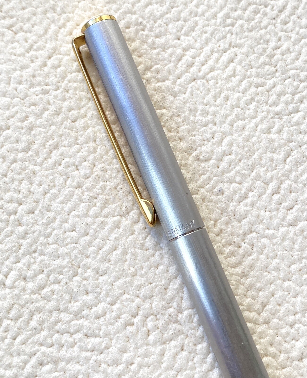 Vintage Ronson Pen Ballpoint Pencil Made in germany Silver Color Need ink