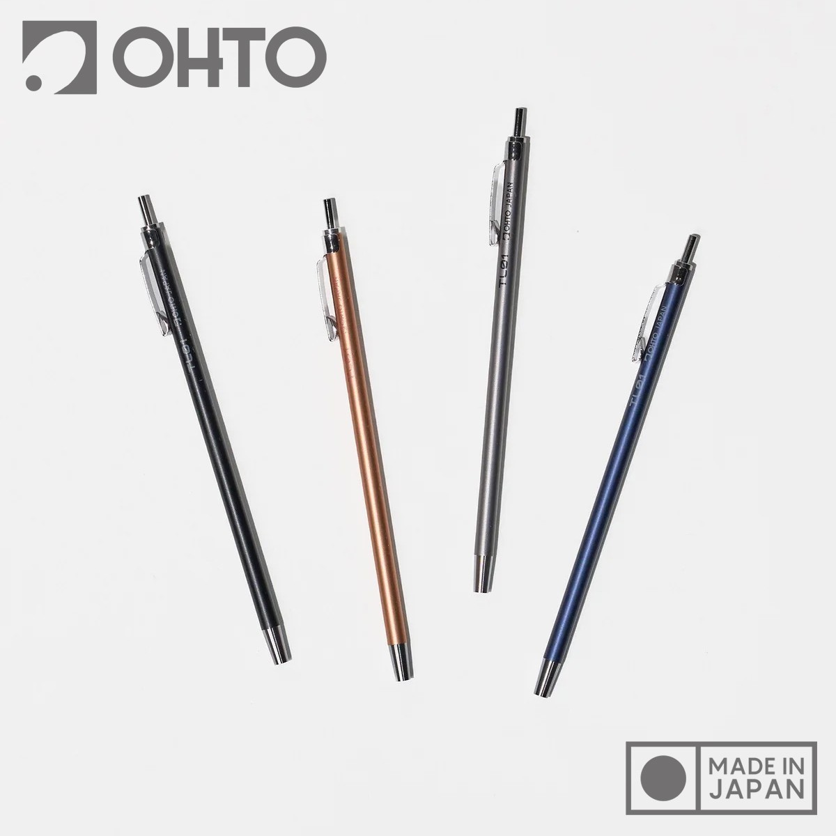 OHTO LT01 Ultra Mini Aluminum Ball-Point Pen Needle-Tip 0.5mm Made in Japan