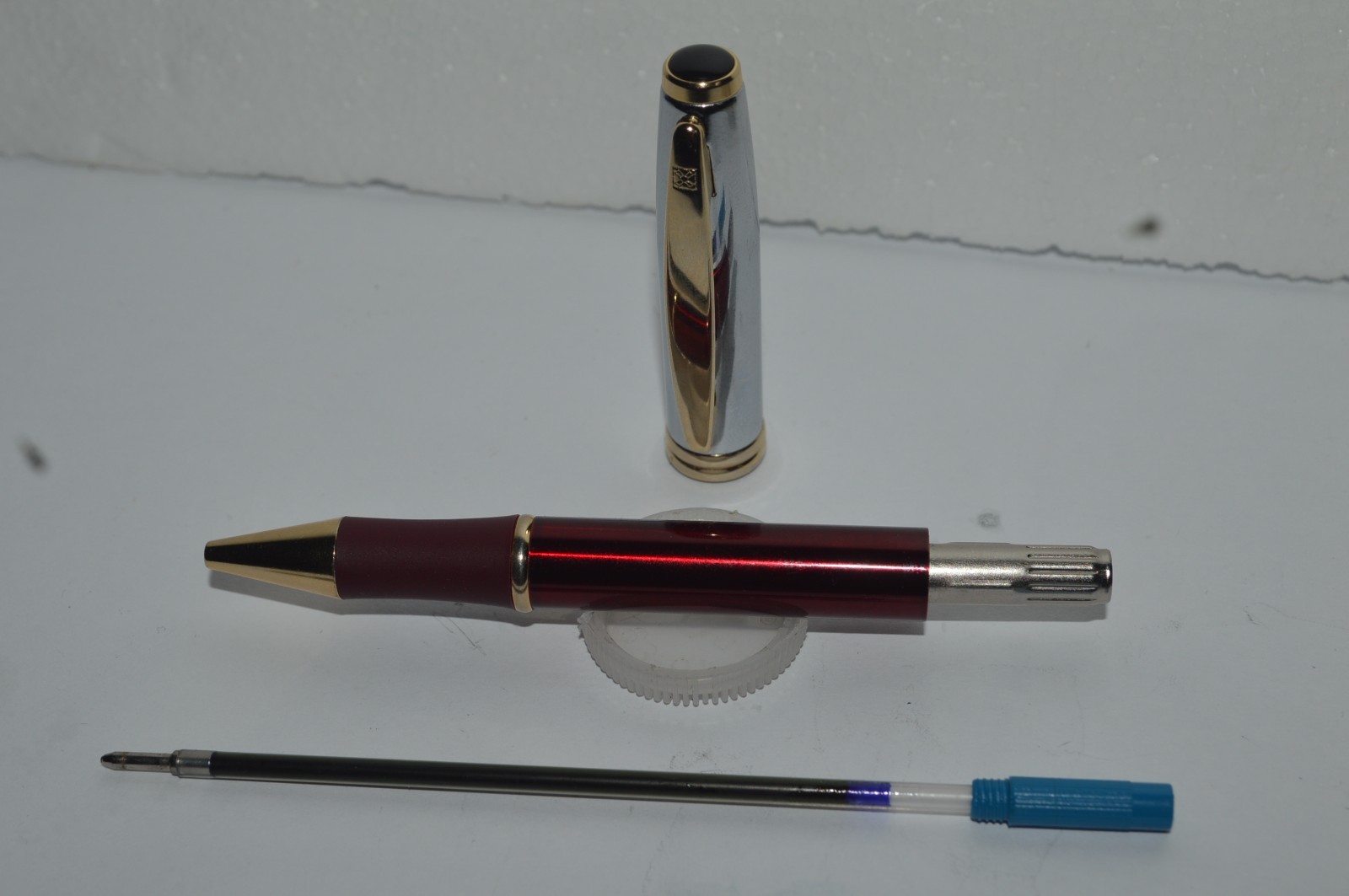 Premium Ballpoint Pen Thick Ergonomic Grip Lacquer & Crome GT Circa 1990s