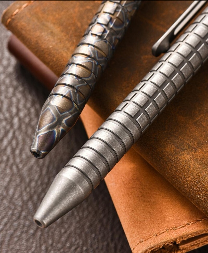 Titanium PEI Ballpoint Pen Bolt Action Signature Writing Pocket Pen EDC Office