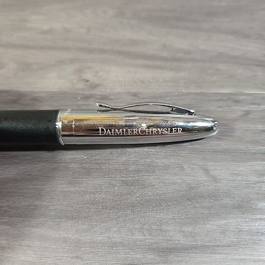 BETTONI Ballpoint Pen Daimler Chrysler Metal With Leather?