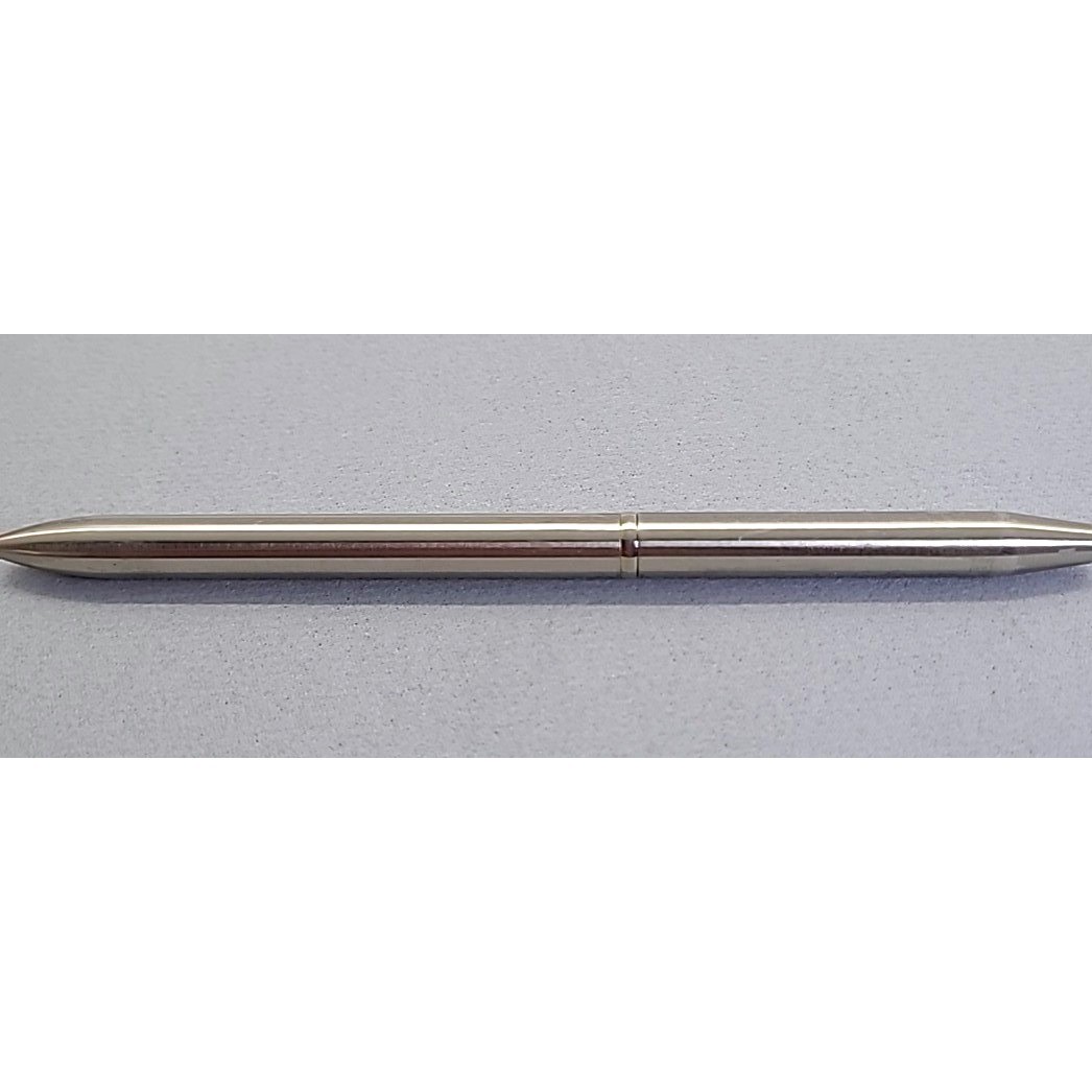 Vintage Chromatic Dual Ballpoint Red Blue Pen Silver Gold Trim USA Writing Tool