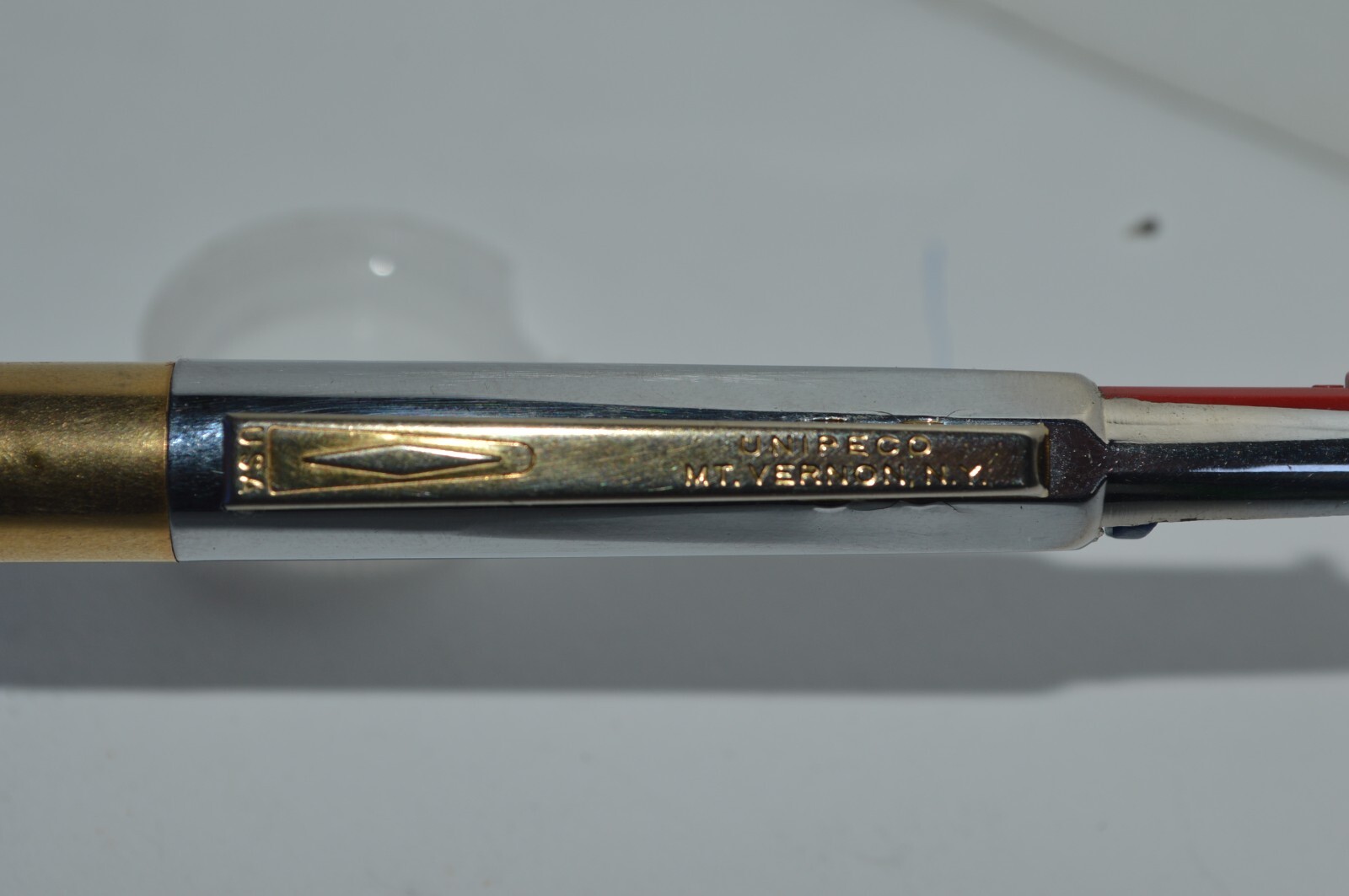 UNIPECO 2 Color Ink Ballpoint Pen W.S. Welborn Promo All Metal Body Tested Works